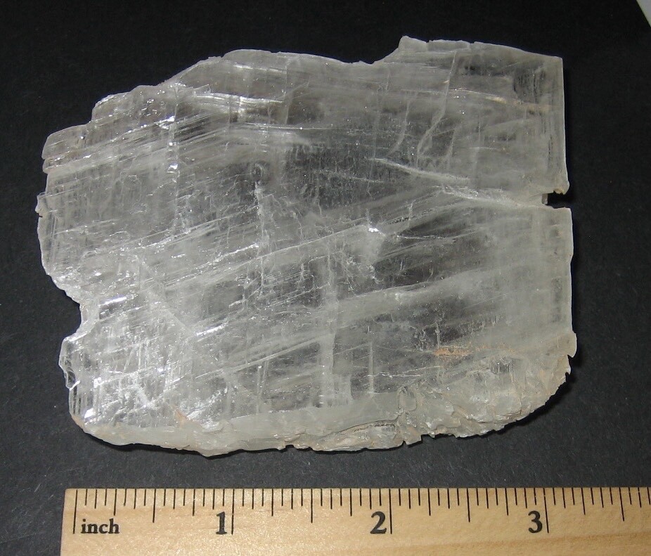 3.3″ x 2.5″ NATURAL ROUGH CLEAR SELENITE CRYSTAL MINERAL FROM UTAH USA 171.9g *3