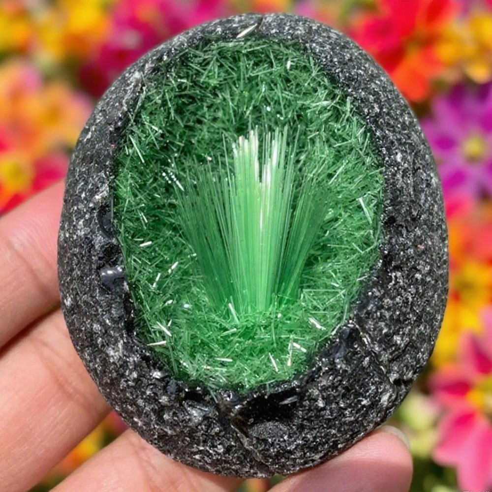 Natural Raw Magnetite Goethite Green Copper Ore Mineral Cluster Geode Specimens