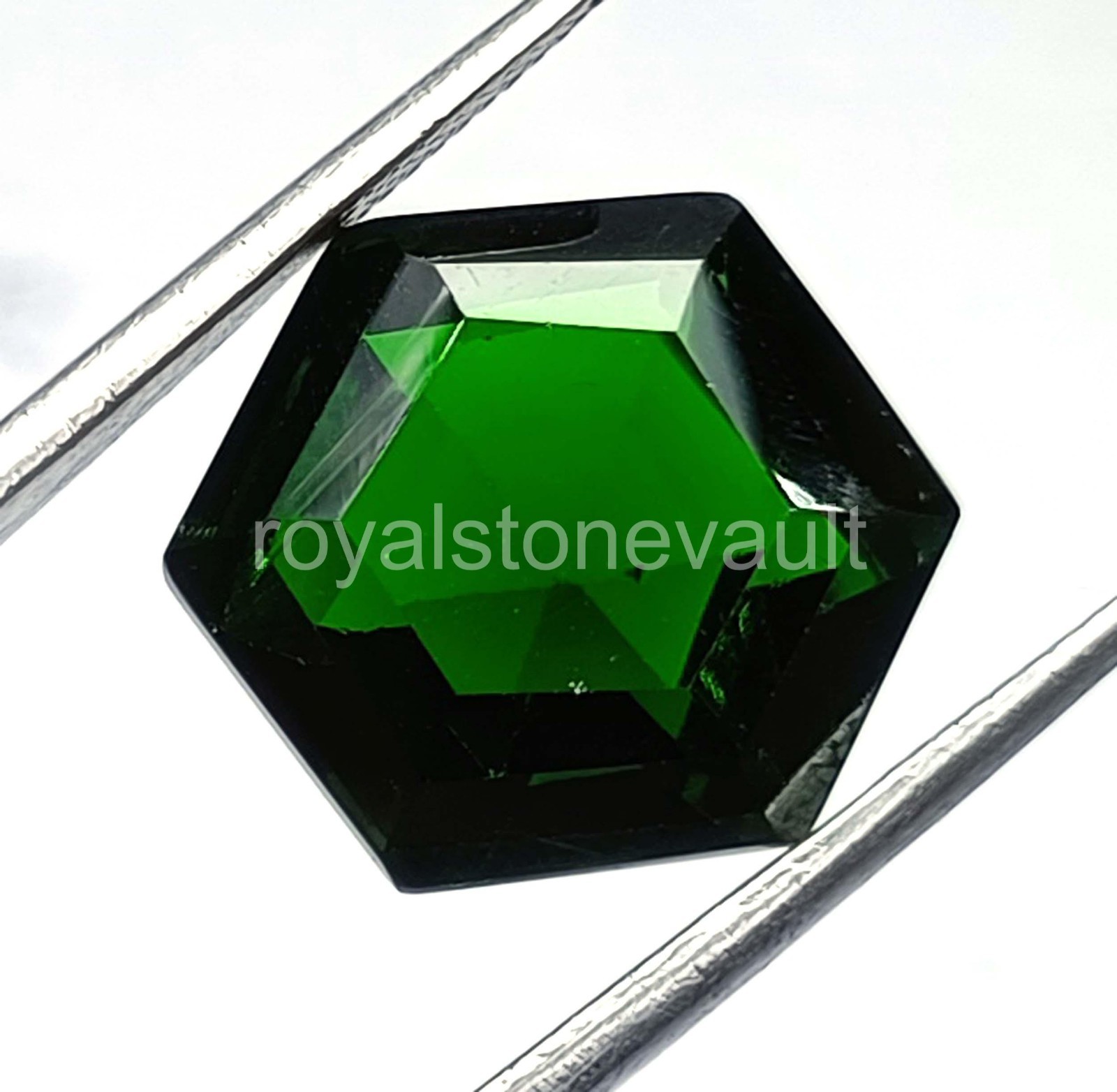 “Natural 16.50 Ct Green Emerald Hexagon Shape Loose Gemstone IGL Certified 5AOR”