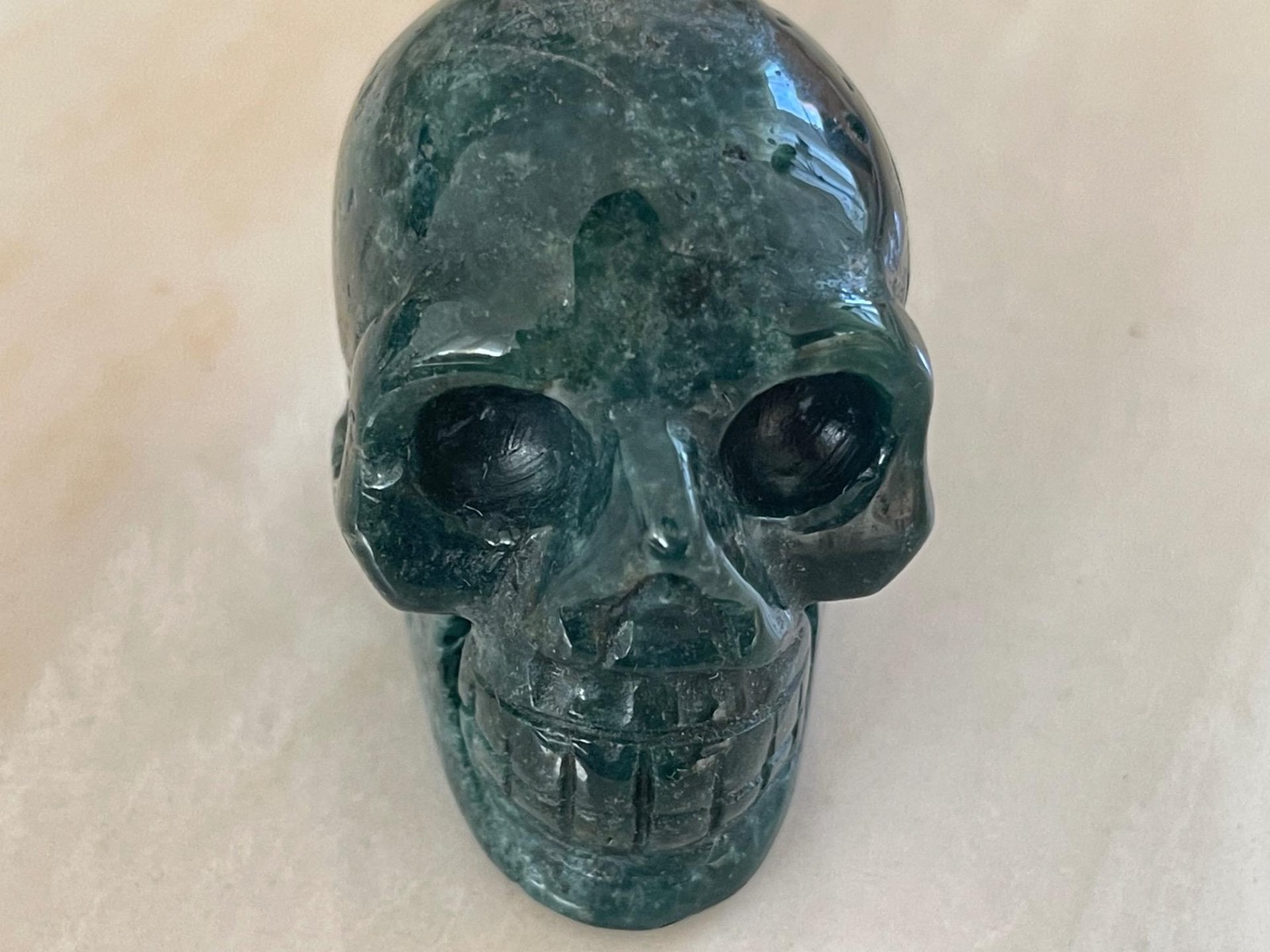 2.0″ Natural Indian Agate Carved Crystal Skull, Crystal Healing #5112