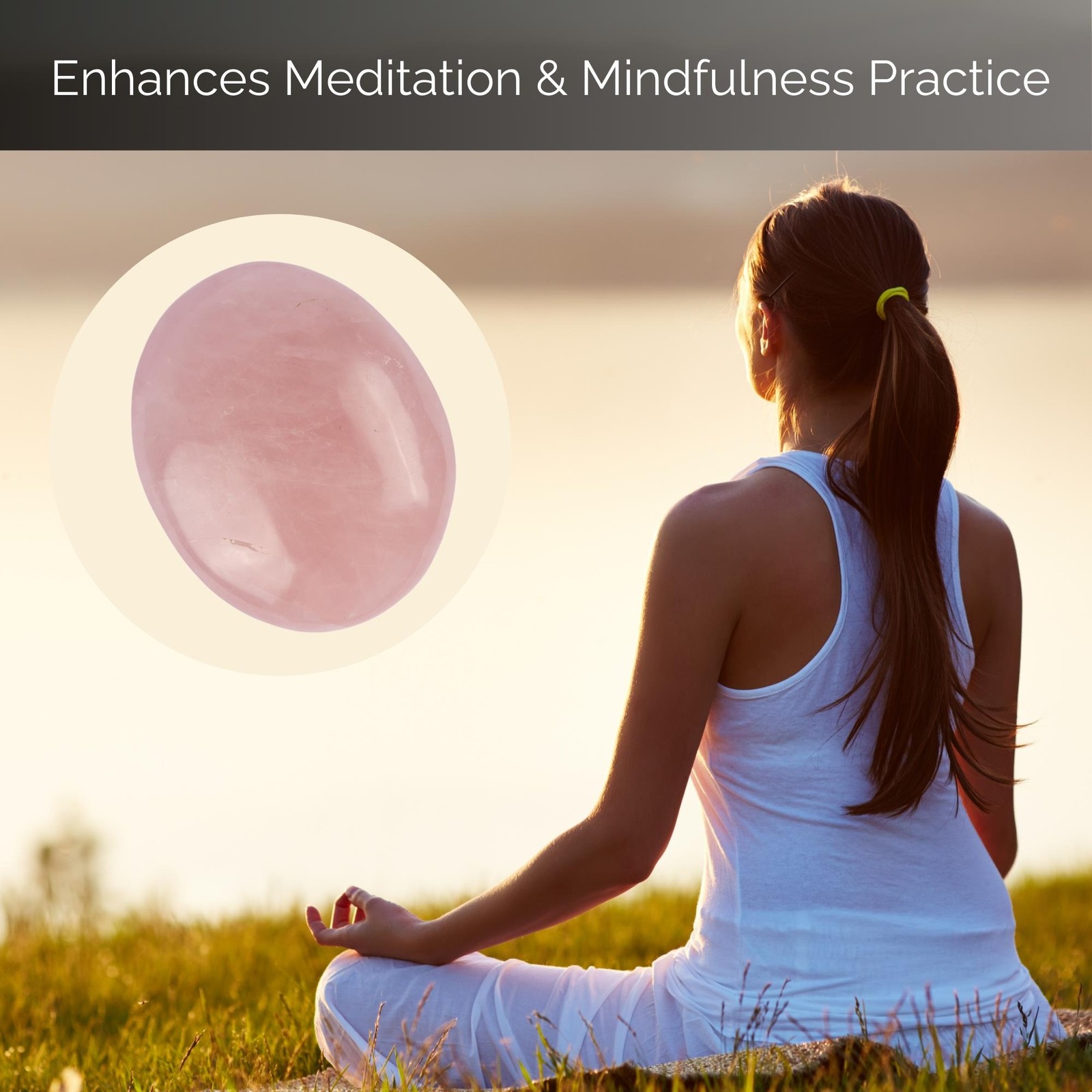 Rose Quartz Crystal Palm Stone for Anxiety Relief, Polished Worry Stone, Gift