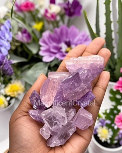3pcs Rare Purple Kunzite Crystal Stone Love Home Decor Healing Reiki Energy Gift