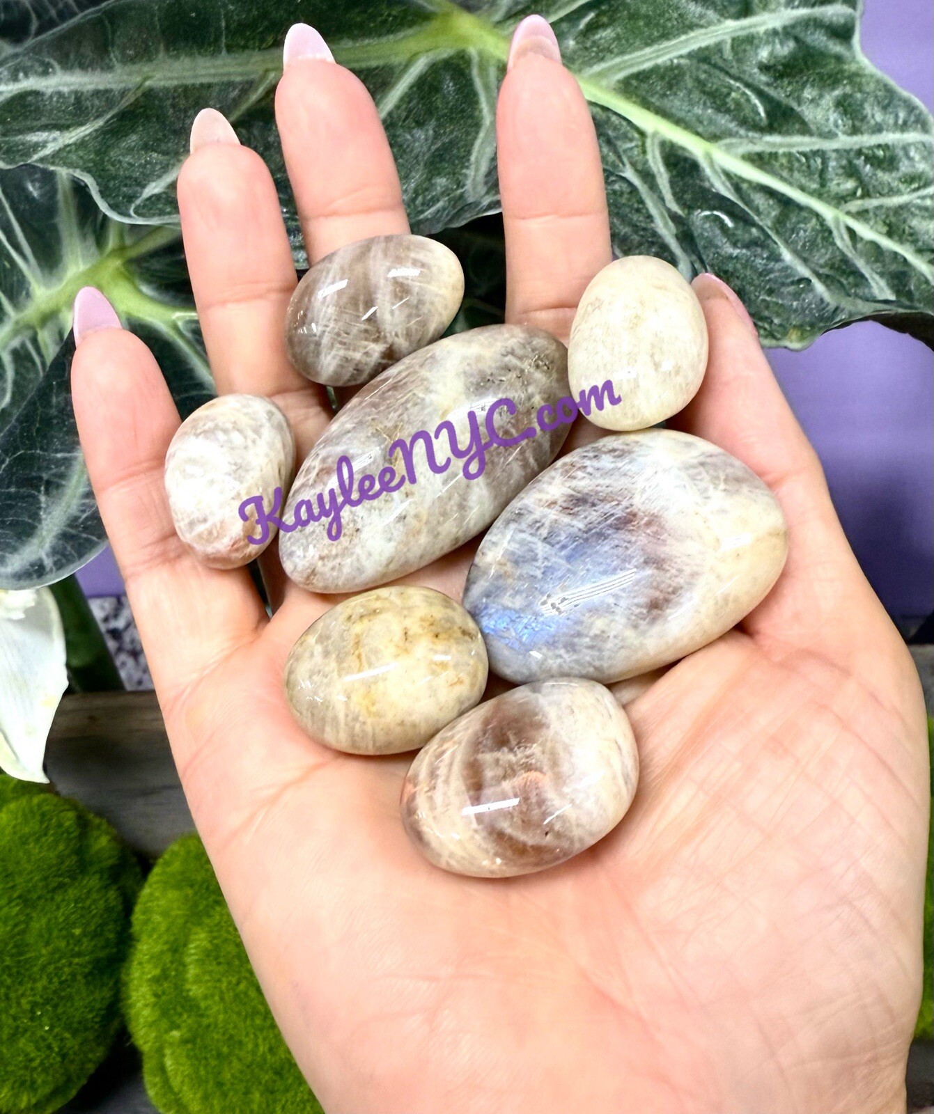 Wholesale Lot 2 Lbs Natural Moonstone Sunstone Tumble Crystal Healing Energy