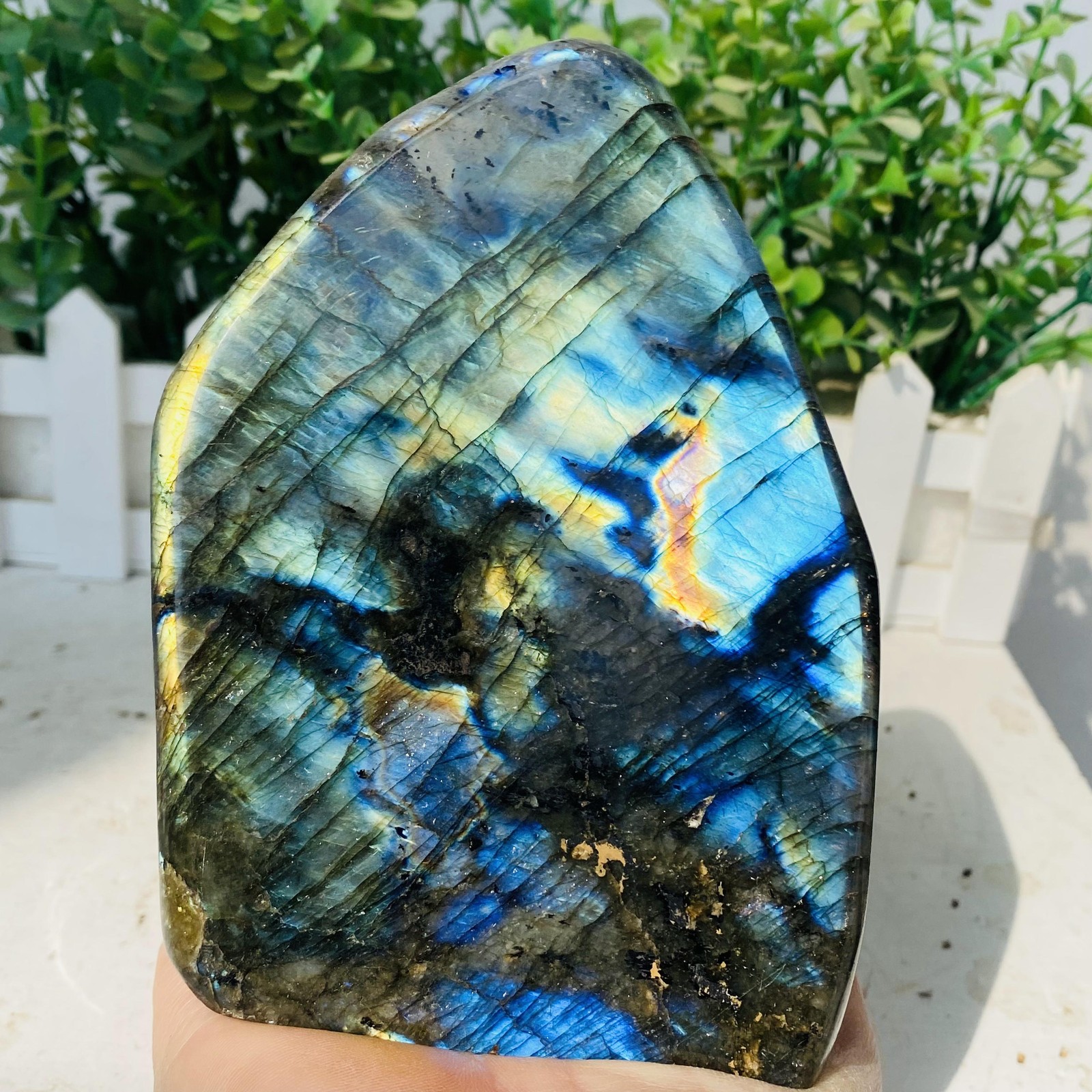 Natural Purple Labradorite Quartz Crystal Freeform Mineral Specimen 940g