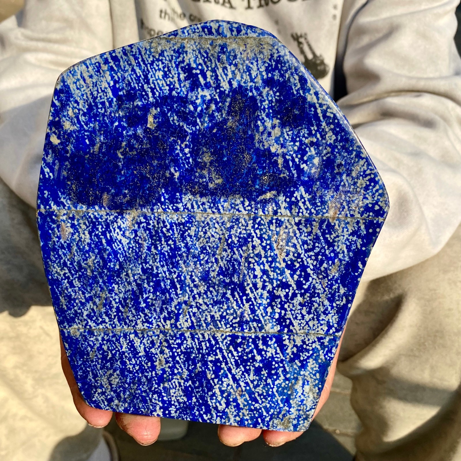 4.1LB Natural Stone Lapis Lazuli Freeform Polished Crystal Mineral Specimen