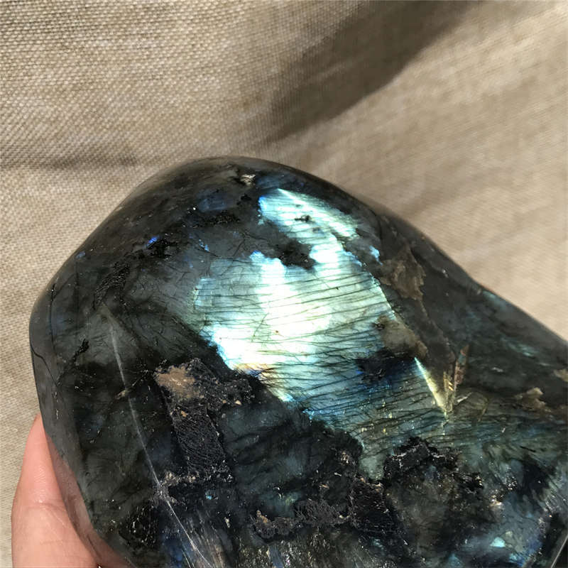 1.52kg Natural Labradorite Quartz Crystal Spectrolite Mineral Reiki healing