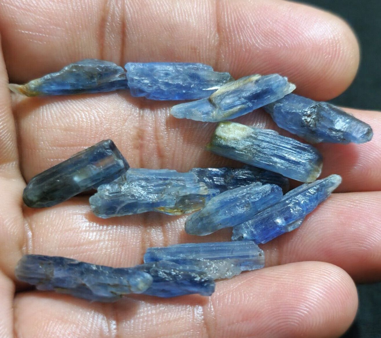 Amazing Quality Blue Kyanite Raw 14 Pcs Lot Size 18-23 MM Huge Loose Gemstone