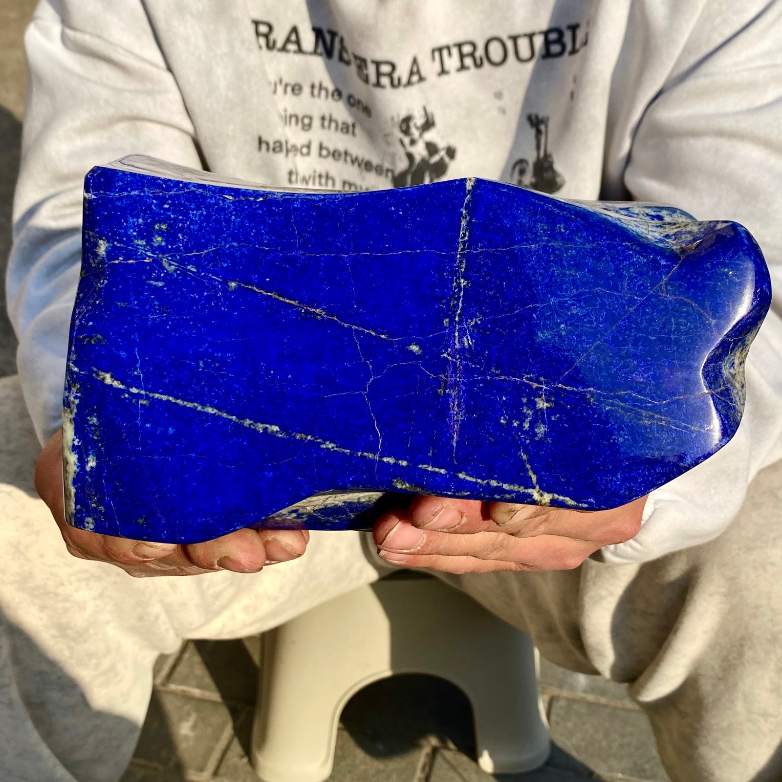 7.3LB Natural Stone Lapis Lazuli Freeform Polished Crystal Mineral Specimen