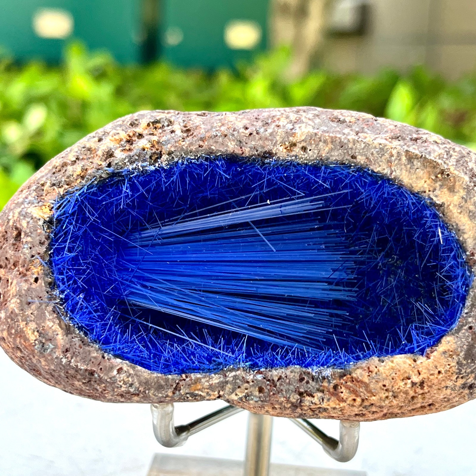 445G Blue Natural Goethite Crystal Quartz Energy Ore Healing Mineral Specimen