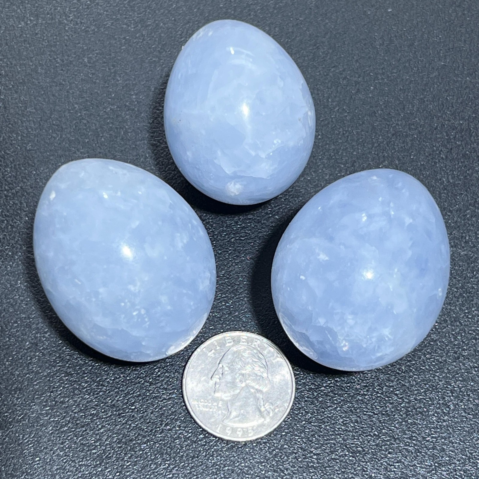 Blue Calcite Crystal Egg Carving Wholesale Gemstone Decor Supply