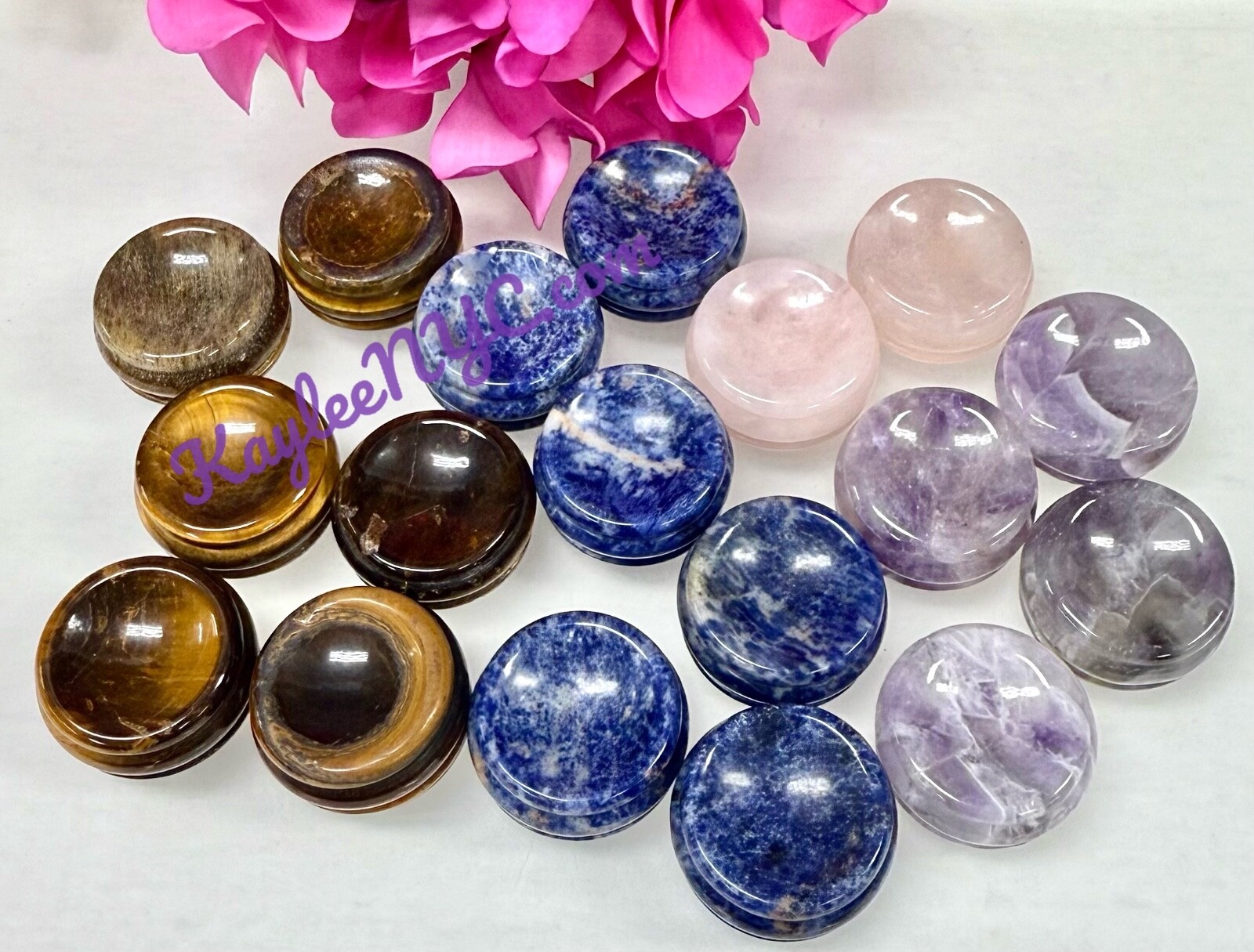 Wholesale Lot 18 PCs Natural Mix Crystal Sphere Stands Healing Energy