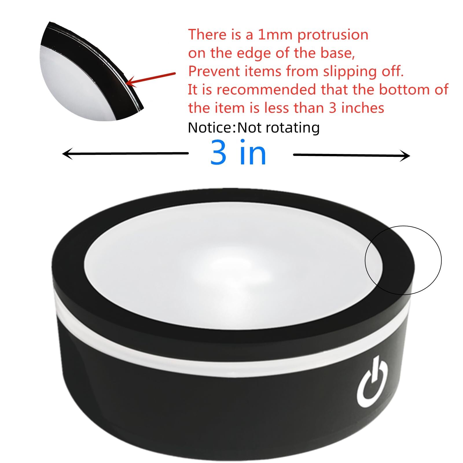 LED Light Base Non-Slip Round Display Stand in A Variety of ColorsSuitable fo…