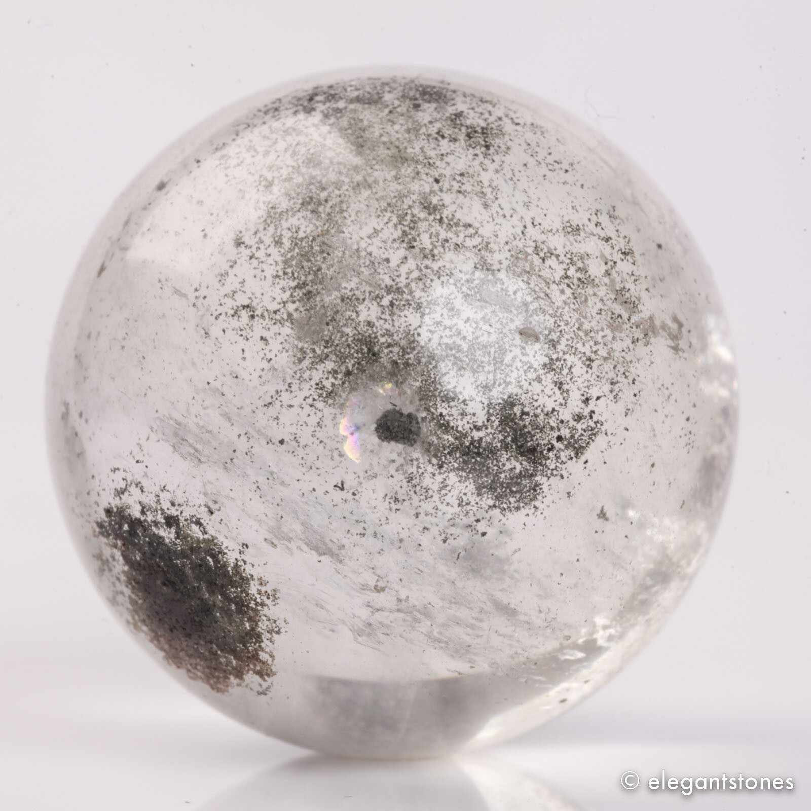 91g40mm Natural Garden/Phantom/Ghost/Lodolite Quartz Crystal Sphere Healing Ball