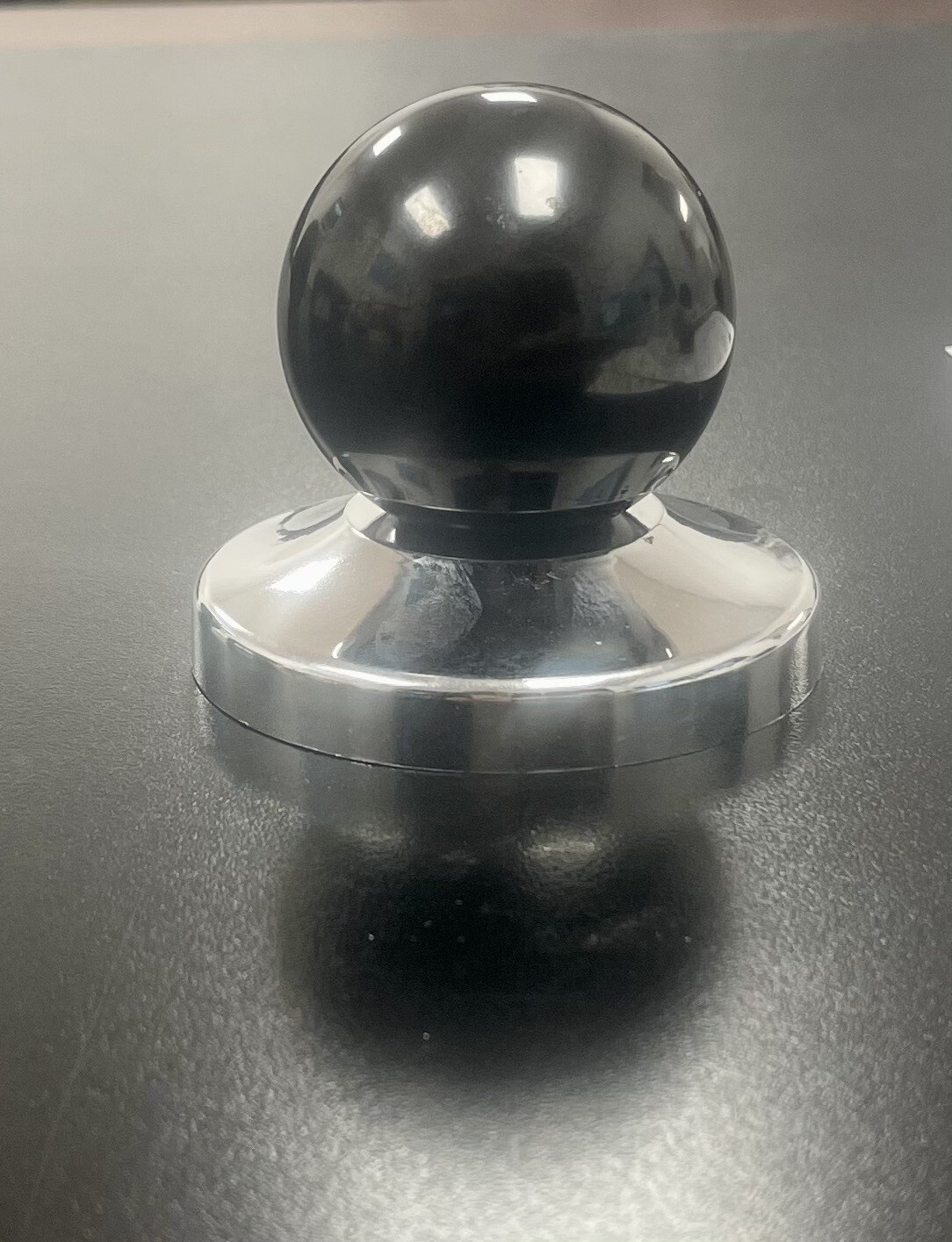 Sphere shungite polish 50mm 1.9” 5.2oz EMF protection + Poly Chrome Stand