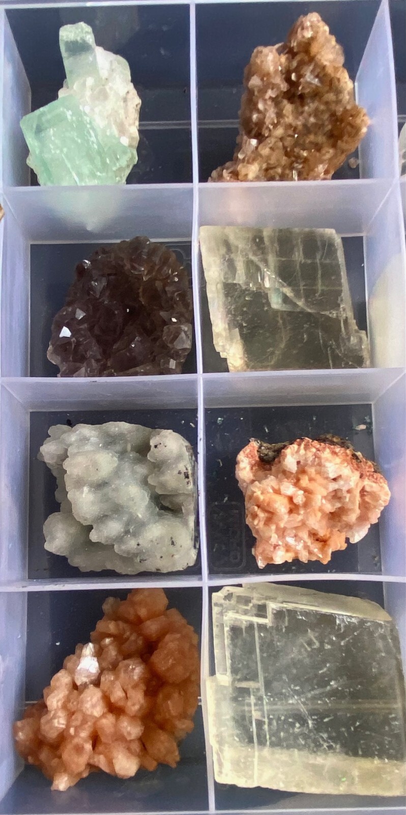 Apophyllite and other mixed zeolite 24 pieces flat in one deal # 147