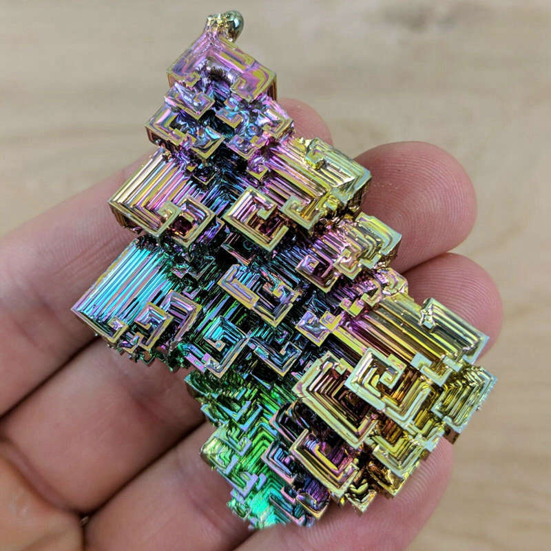70g Natural Rainbow Titanium Bismuth Crystal Cluster Rock Electroplate Specimen