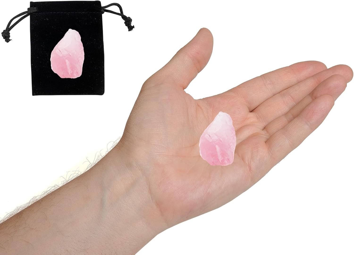 Rose Quartz Raw Crystals, Large 1.25-2.0″ Healing Crystals Natural Rough Stones
