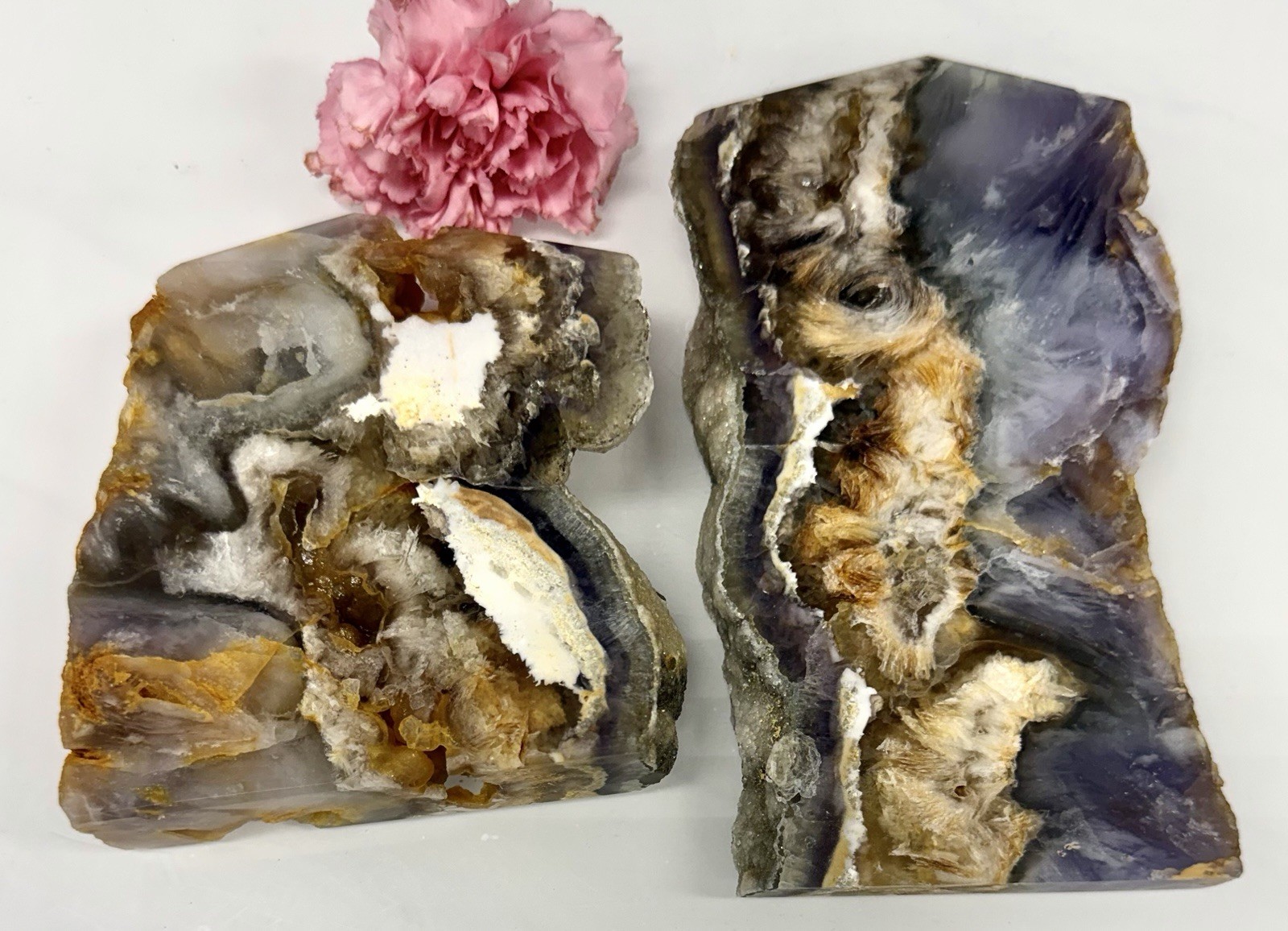 Wholesale Lot 3-4 PCs Feather Fluorite Pyrite Slab Tower Natural Crystal Energy
