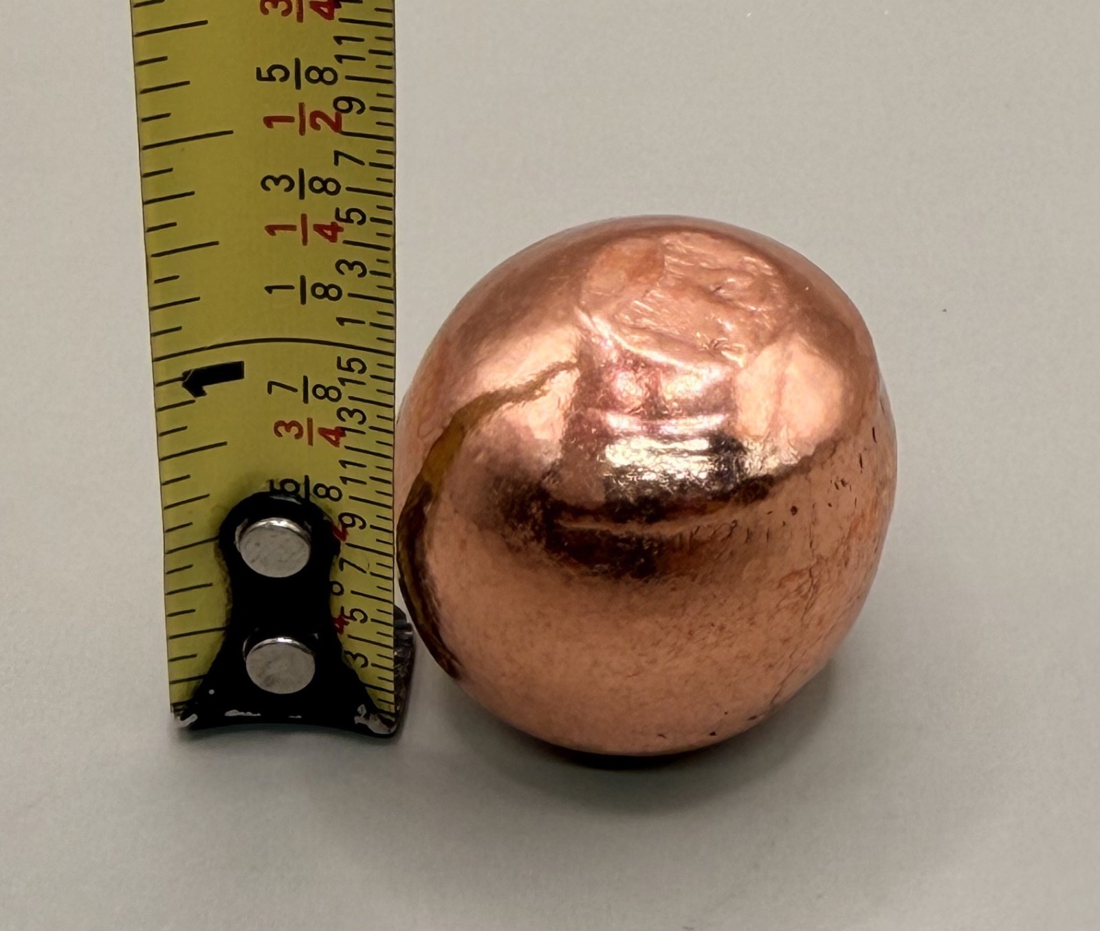 Solid Copper Nugget 3.75oz – 1.5″ Tumbled Metal Energy Conductor Ball