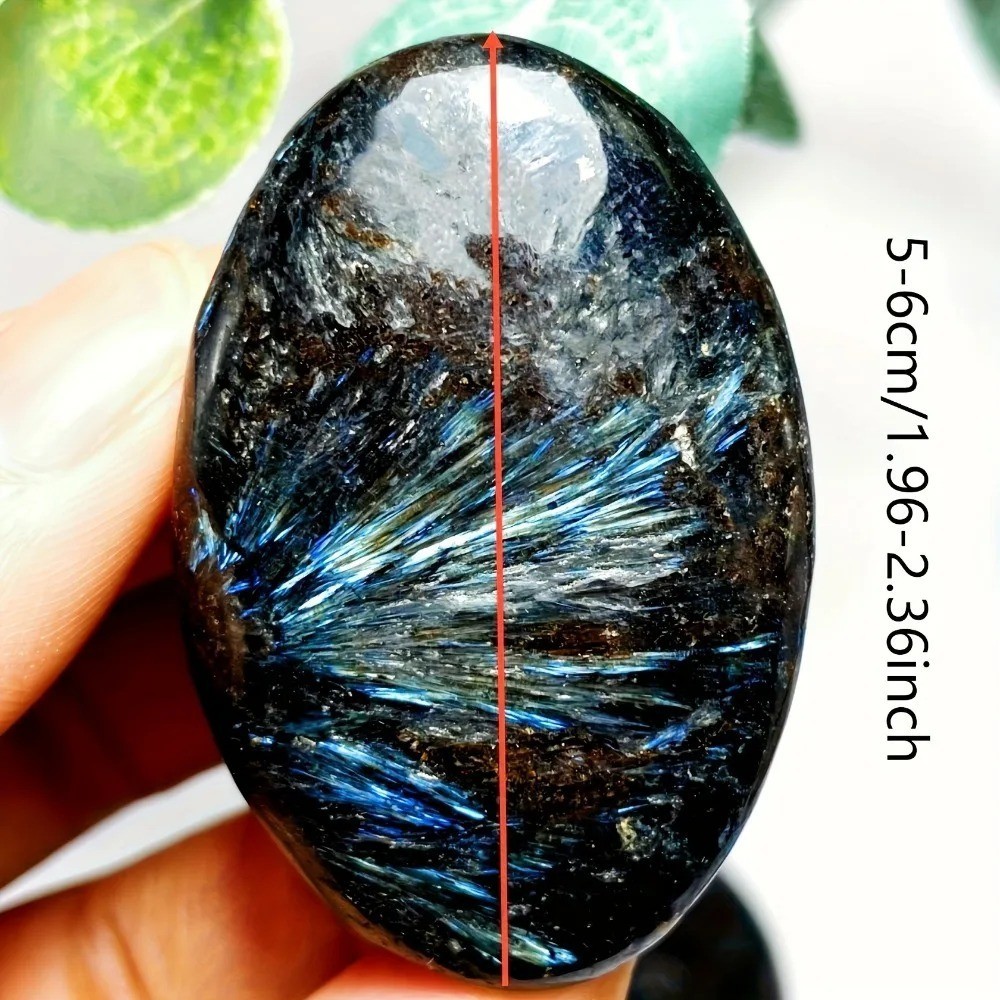 Natural Arfvedsonite Palmstone Worry Stone Healing Crystal Meditation Reiki Gift