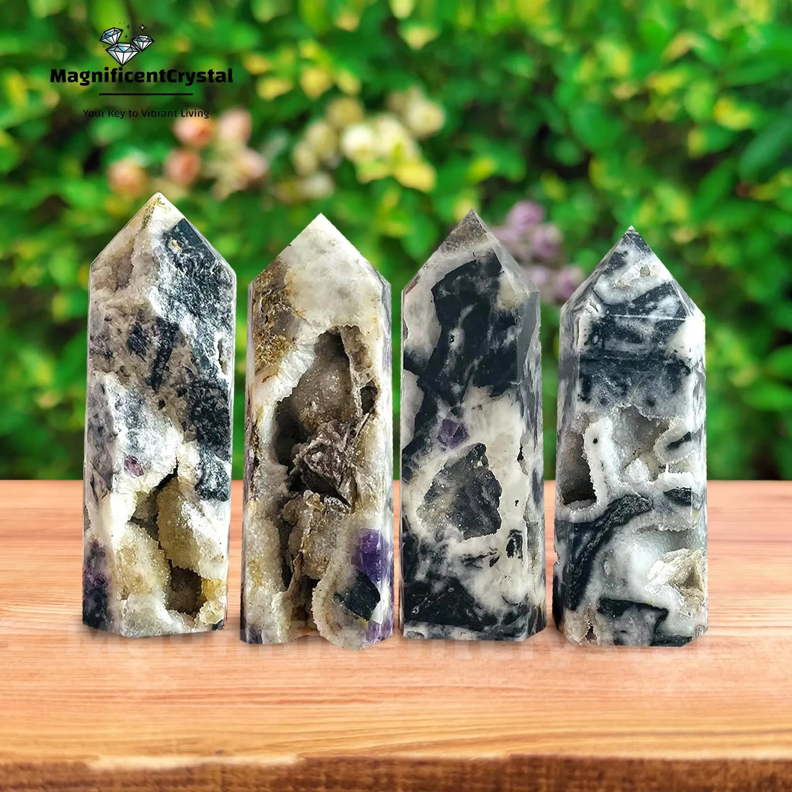 1PC Genuine Sphalerite Tower Point Crystal Obelisk Wand Solar Plexus Home Decor