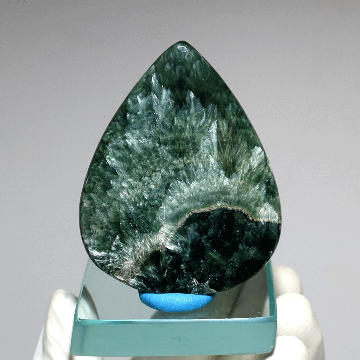 Rare Seraphinite Palm Stone | Angel Wings • Heart Awakening • Celestial Harmony