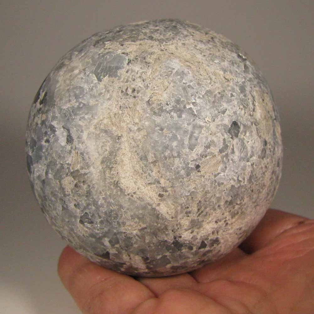 3.1″ Blue CELESTITE Crystal Sphere Ball w/ Stand – Madagascar – 80mm – 2 lbs.