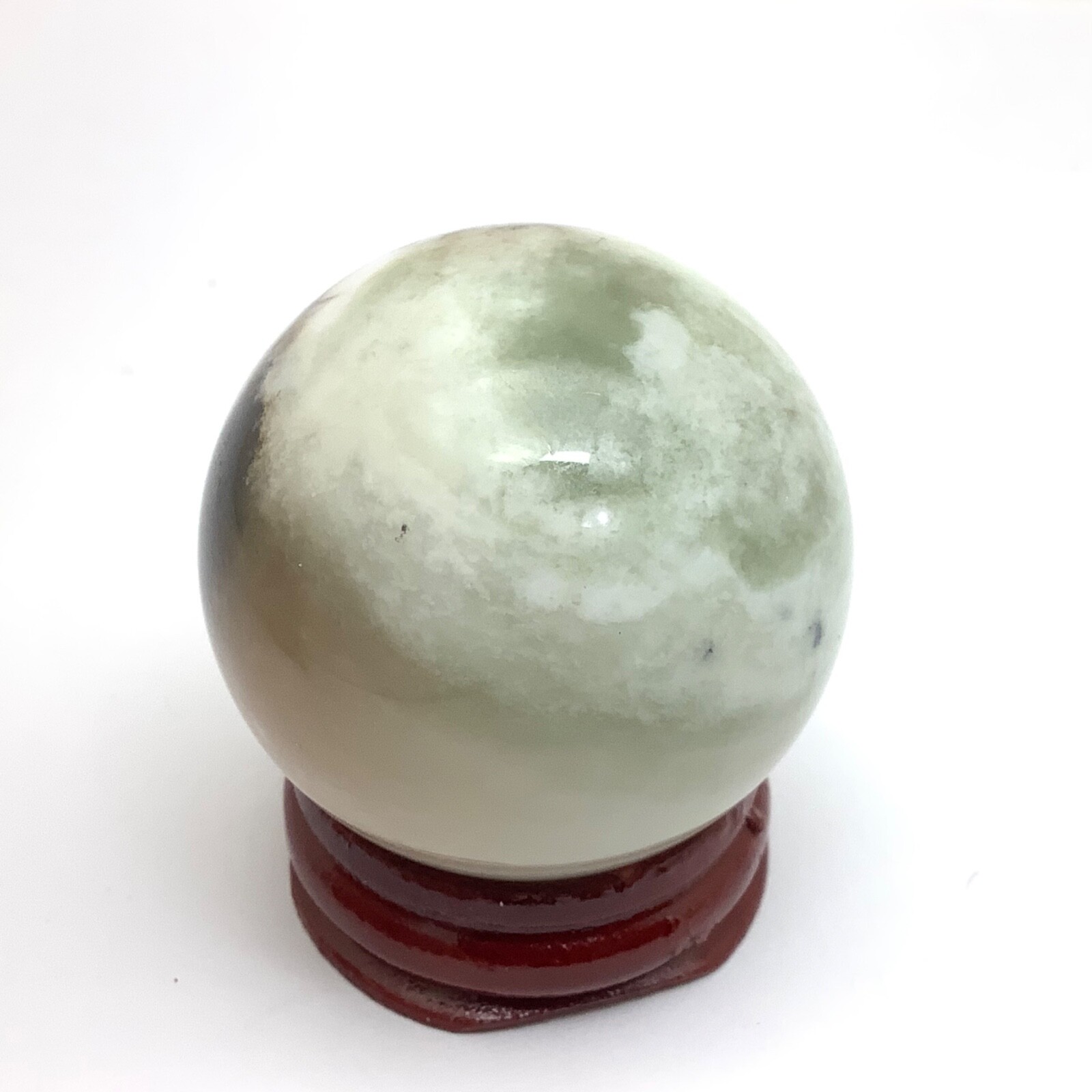 Siberian Jade Sphere Brown Green White Nephrite Jade Vitim River Siberia 42mm