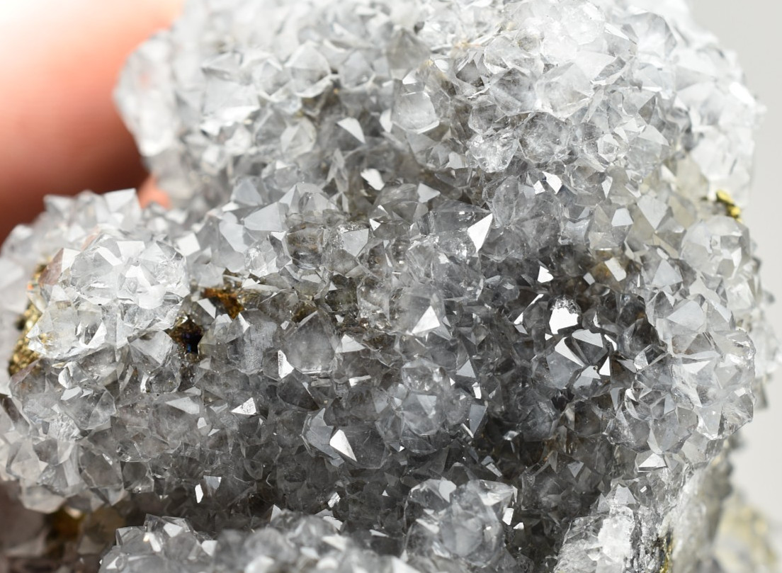 Quartz with Chalcopyrite – Casteel Mine, Iron Co., Missouri