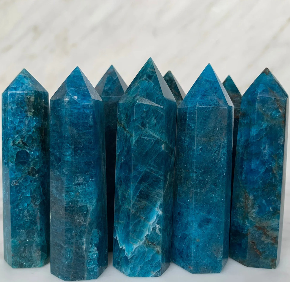 Apatite Crystal Point Tower – Stone of Manifestation, Psychic Abilities & Motiva
