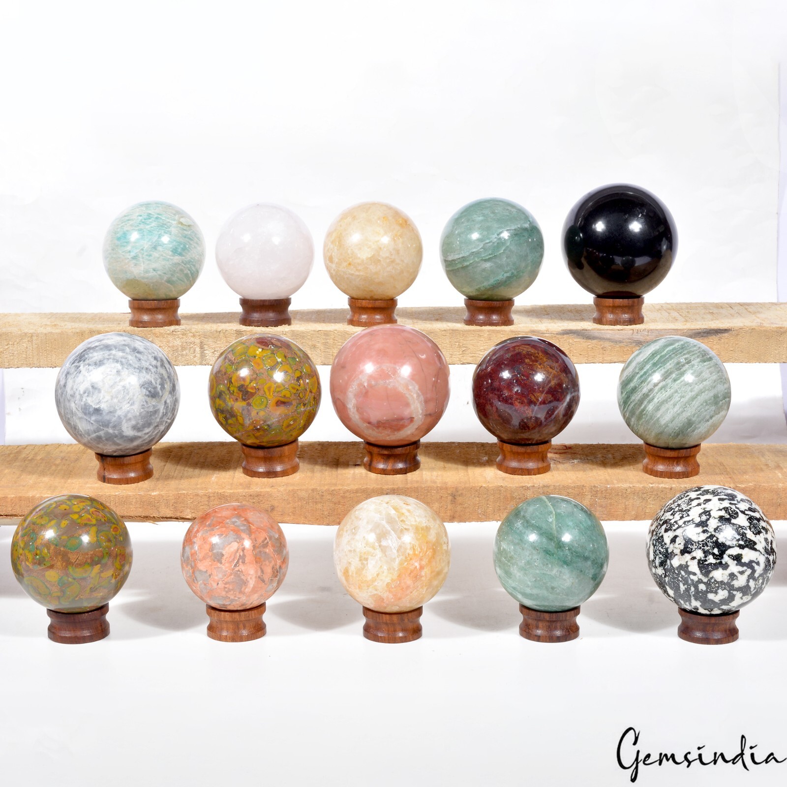 Superb 3.4 Kilo Natural Untreated Multi Gemstone Healing Crystal Sphere W Stand