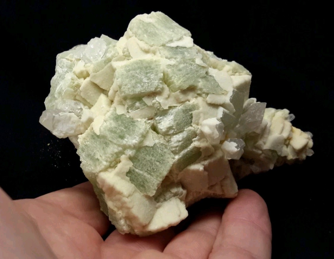 3.75″ PREHNITE with QUARTZ from Imilchil, Morocco