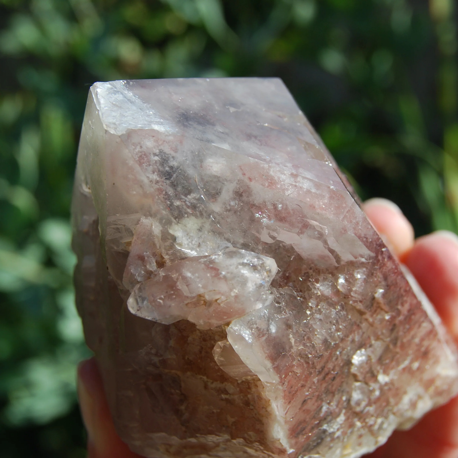 4.25in 1lb XL Hematoid Quartz Crystal Cathedral Point, Record Keepers, Raw Red H