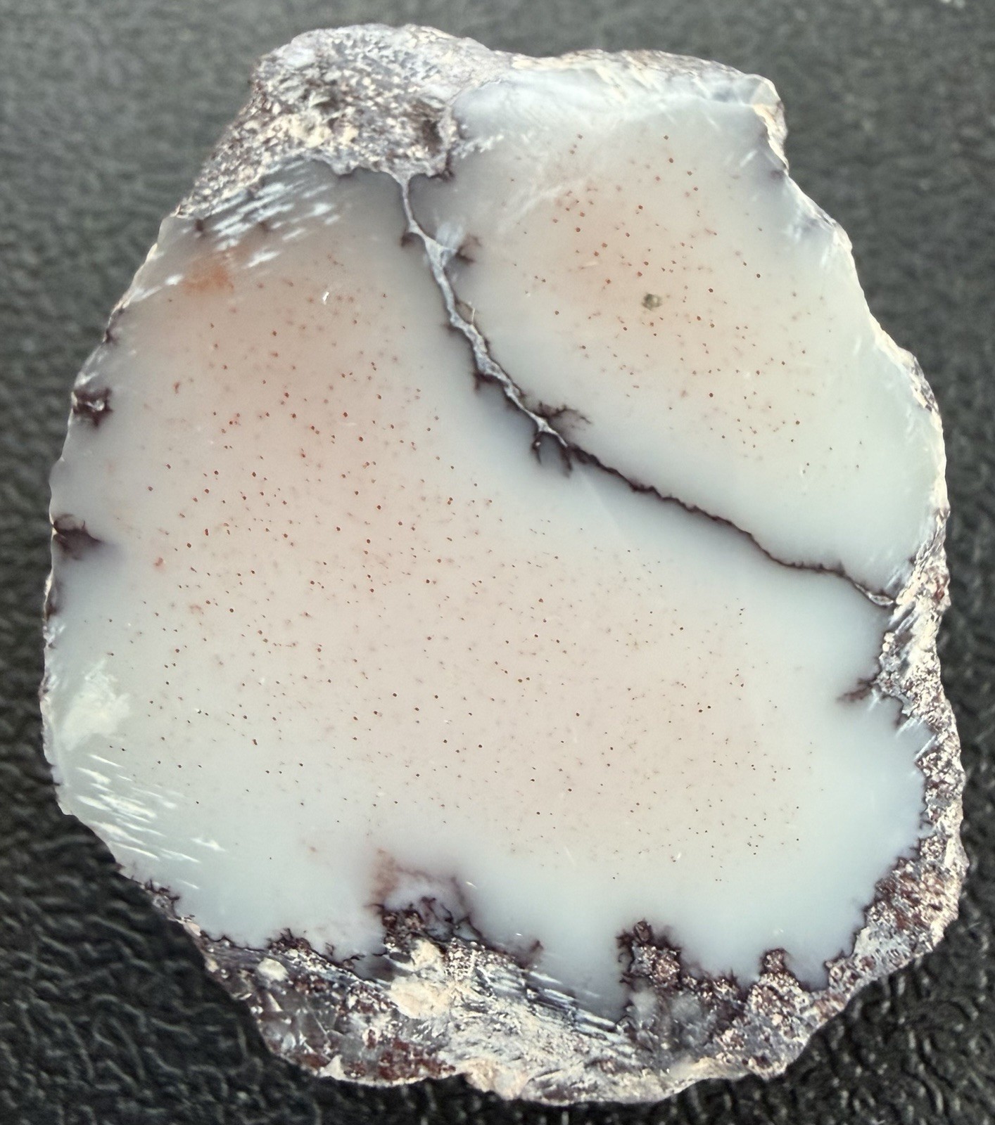 Red Speckled & Light Blue Datolite Specimen – Delaware Mine, Keweenaw, Michigan