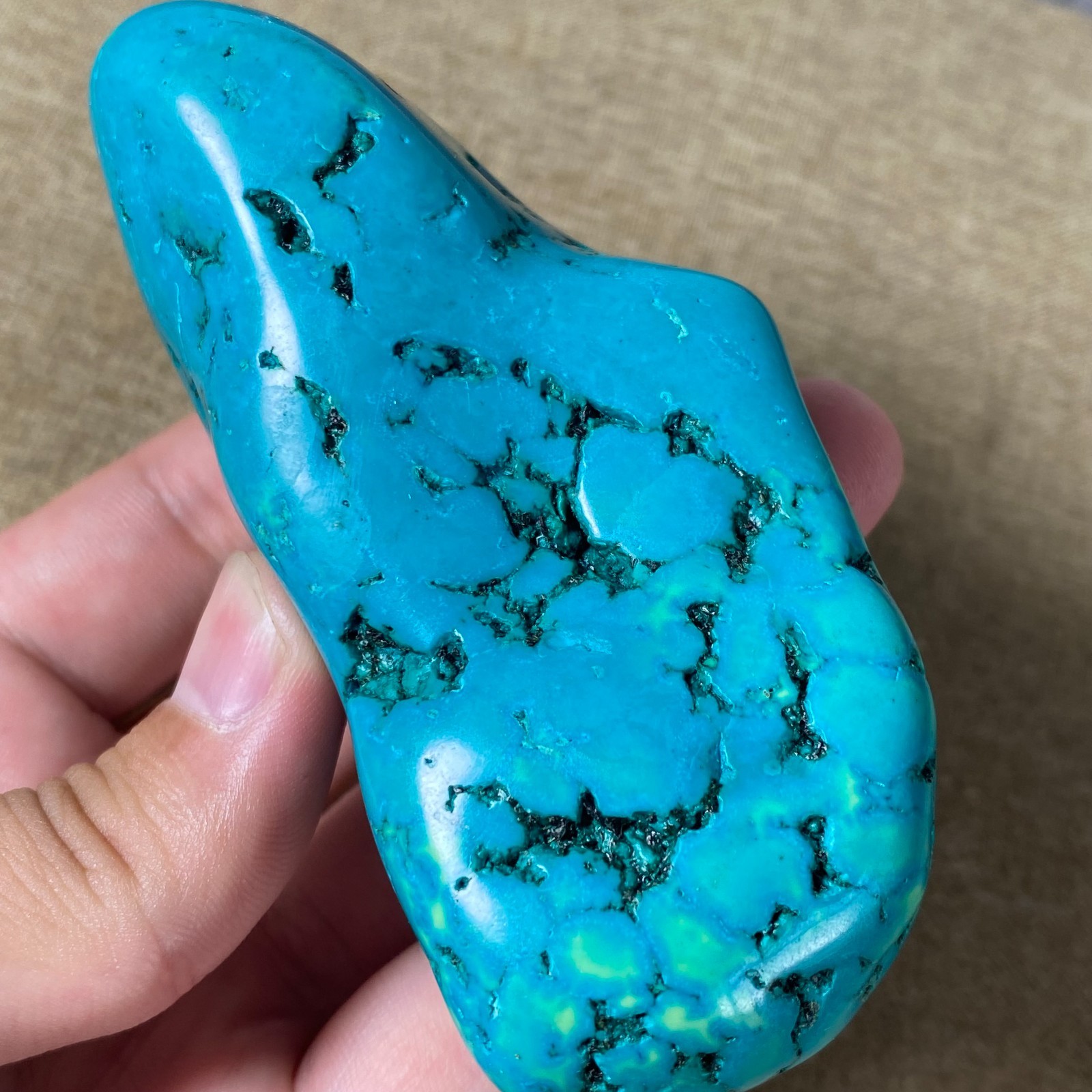 183g Beautiful Turquoise Nugget Rough specimen W381