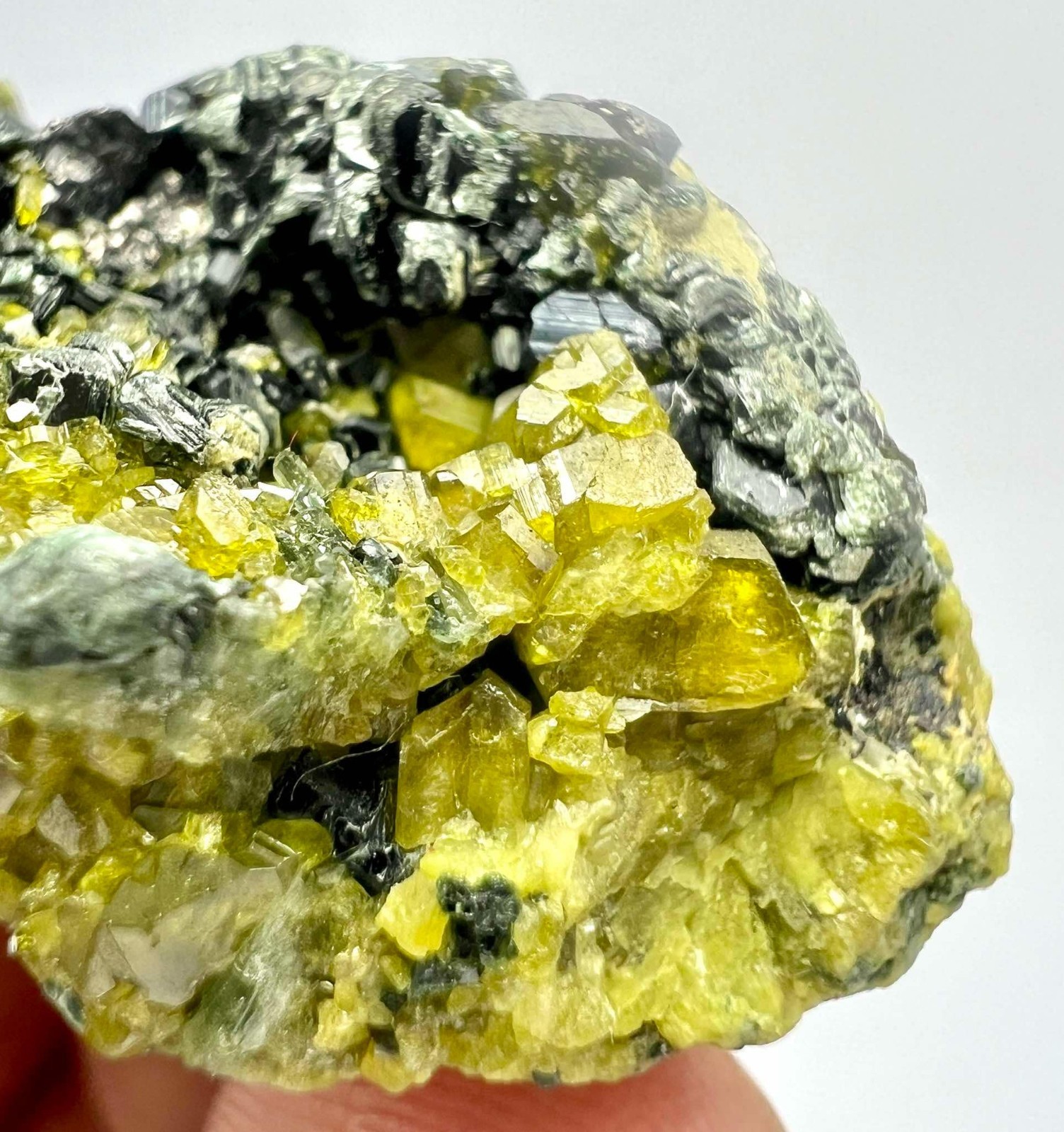 86 CT Rare Vesuvianite With Magnetite Crystals On Matrix From Pakistan AS42