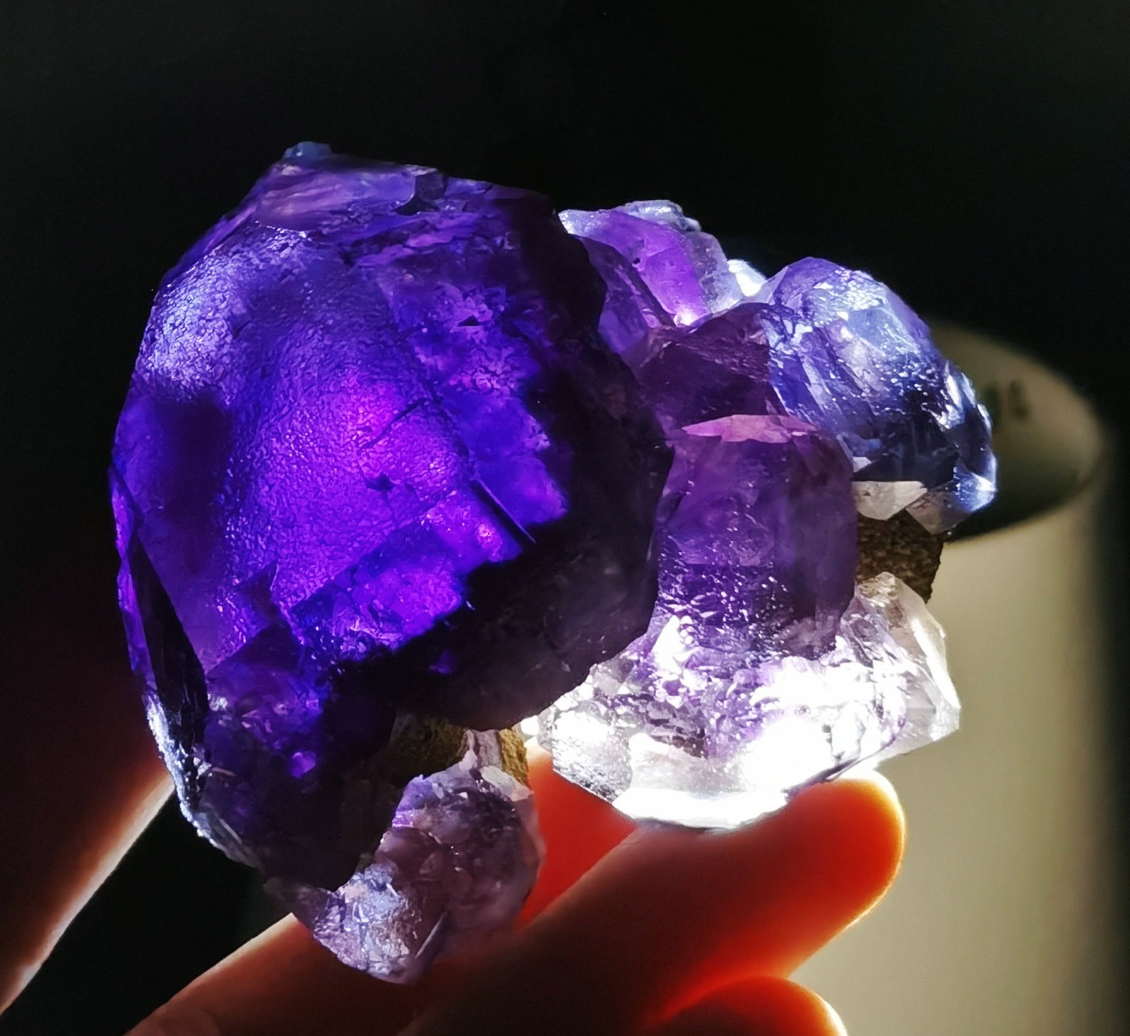 Natural Transparent Purple Window Fluorite Mineral Specimen China