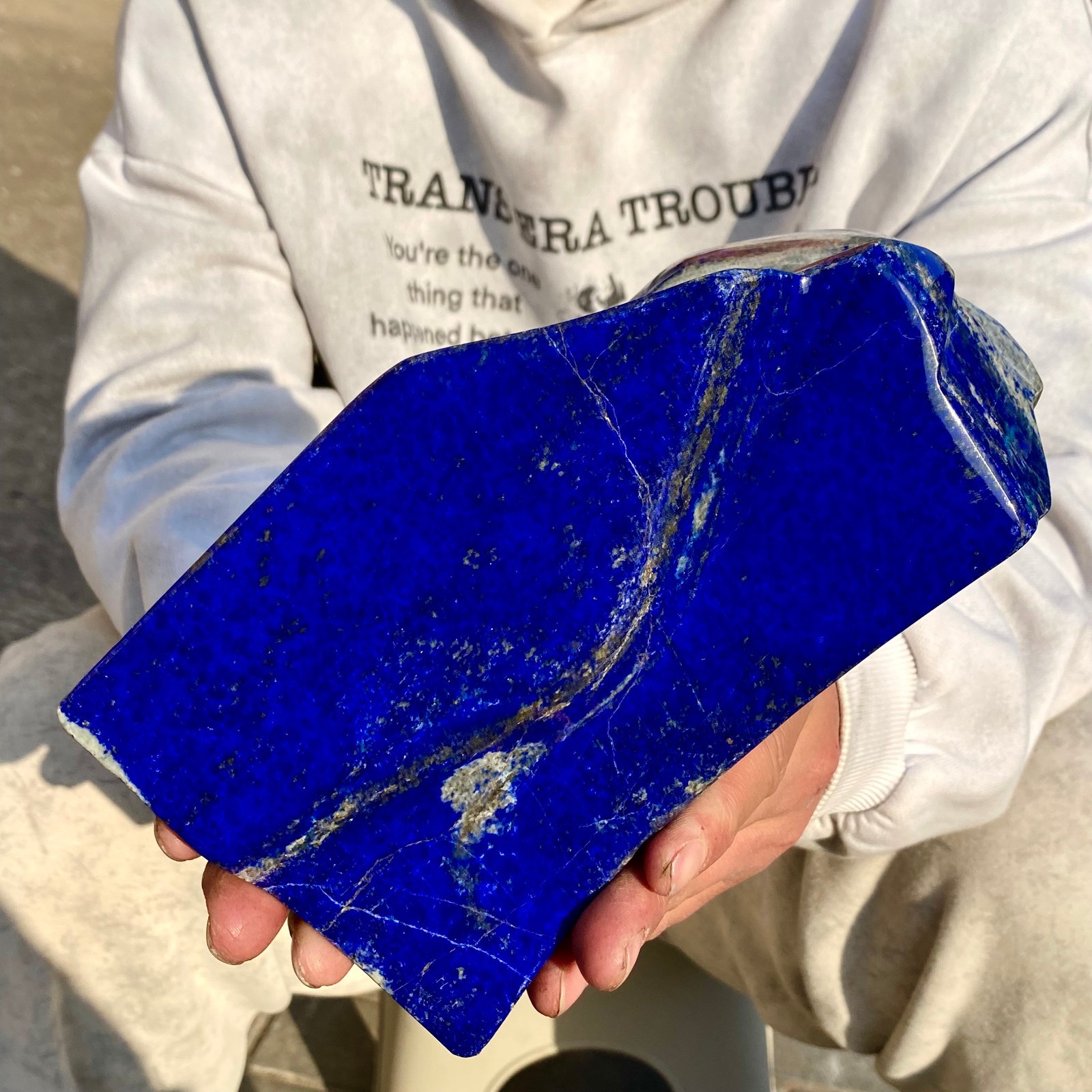 7.3LB Natural Stone Lapis Lazuli Freeform Polished Crystal Mineral Specimen