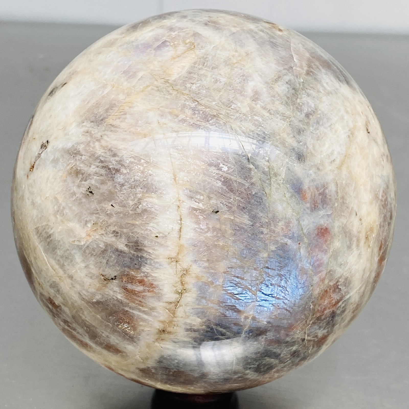 Natural Gray moonstone sphere quartz Crystal ball Healing 3160G (6.96LB)