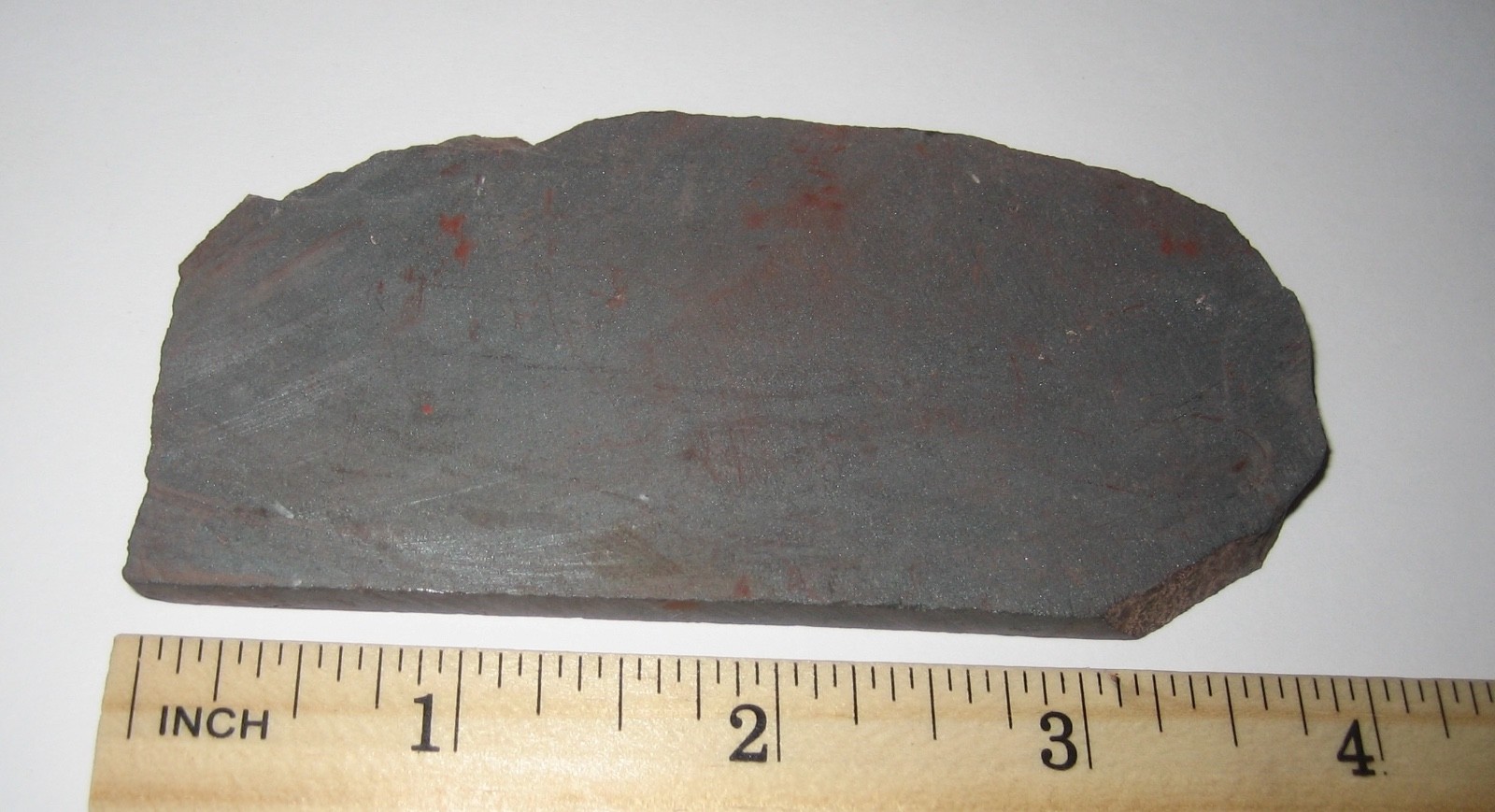 3.8″ x 1.7″ x 6mm SAW CUT NATURAL ROUGH HEMATITE CRYSTAL STONE SLAB ~ 129.2g *2