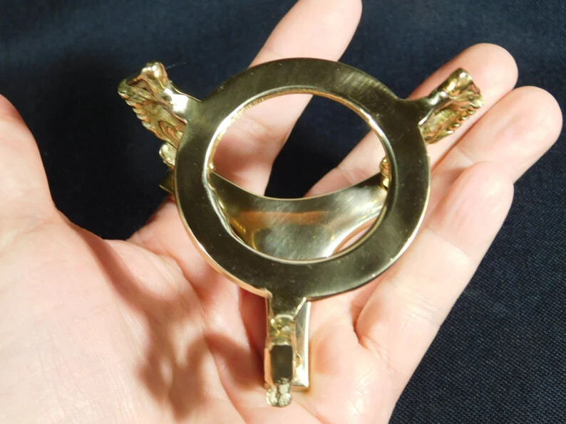 Sphere Display Stand Medium Size Dragon Design Brass / Gold color