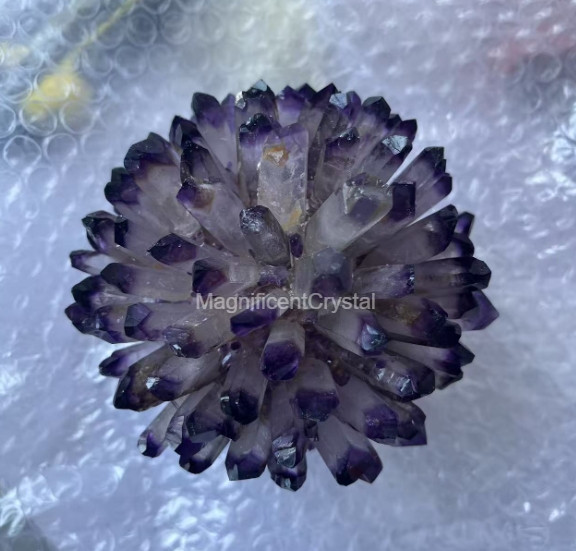300G+ Amethyst Cluster Light Purple Phantom Crystal Geode Luck Decor Art Gifts