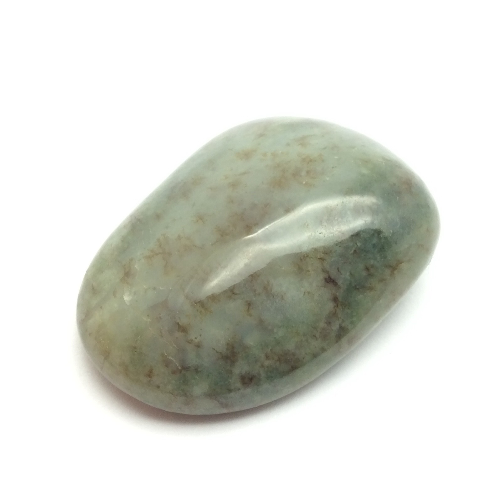 Siberian Jade Pebble Honey Green Nephrite Jade Vitim River Siberia Russia #15