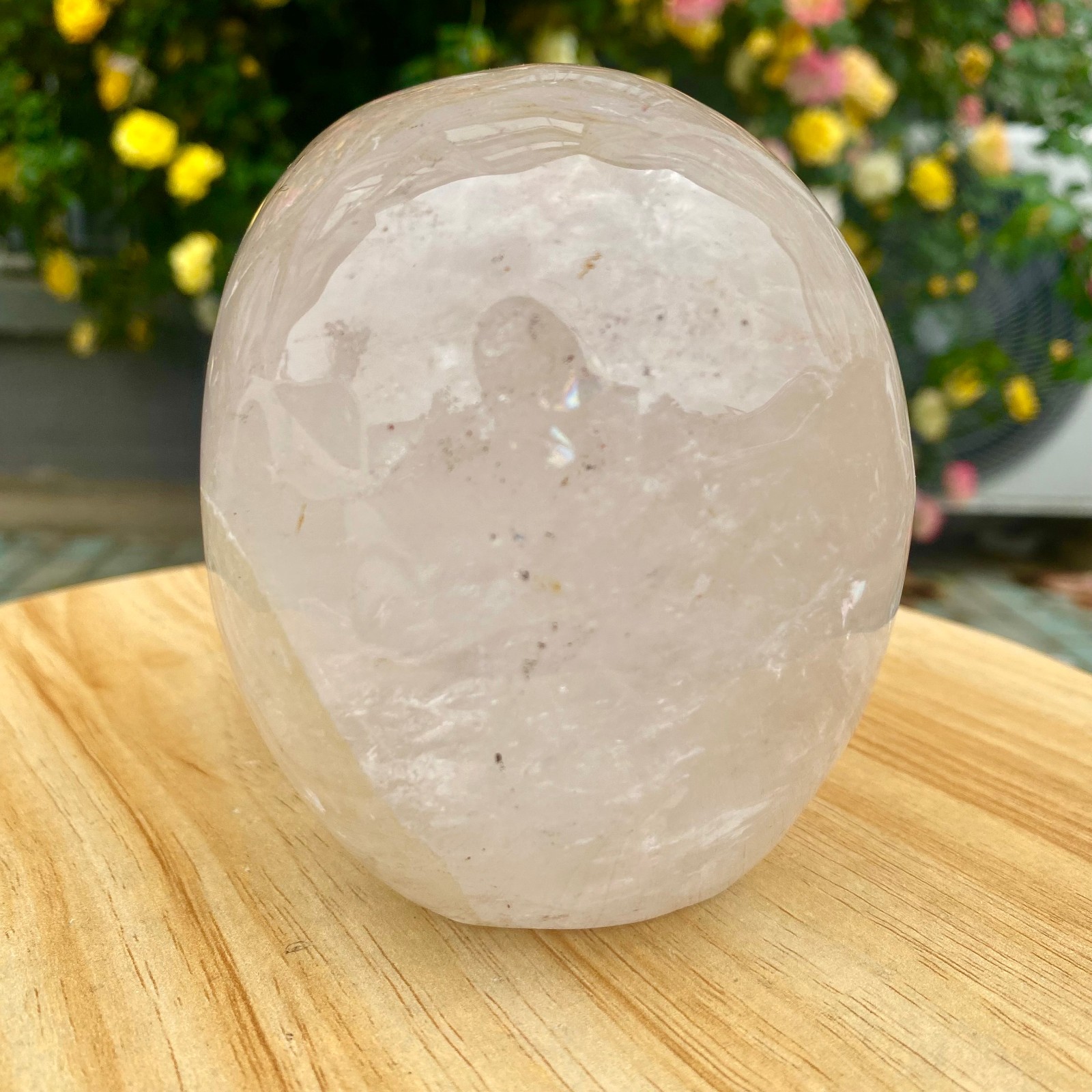 3.08LB TOP! White melting quartz hand carved crystal skull gem reiki healing