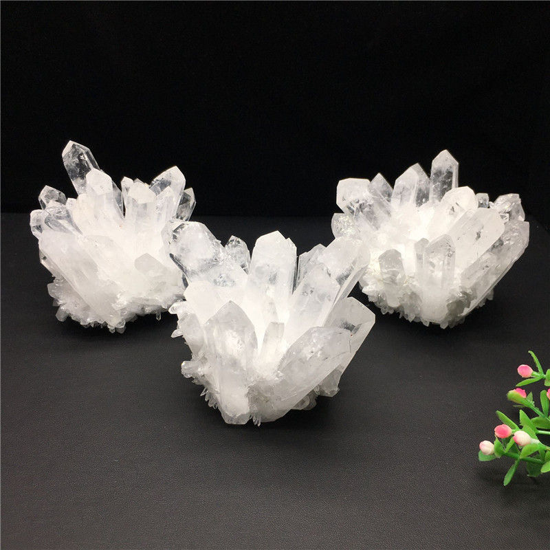 200-300g Natural Clear Quartz Cluster Crystal Point Gemstone Geode Specimen Gift