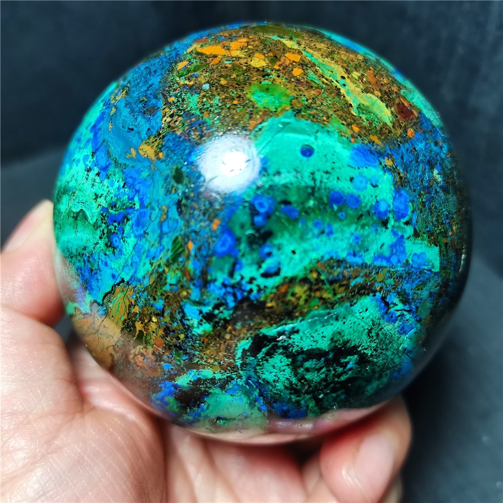 Rare 732.8G Natural Blue Copper Ore Phoenix Stone Agate Symbiotic Healing A49