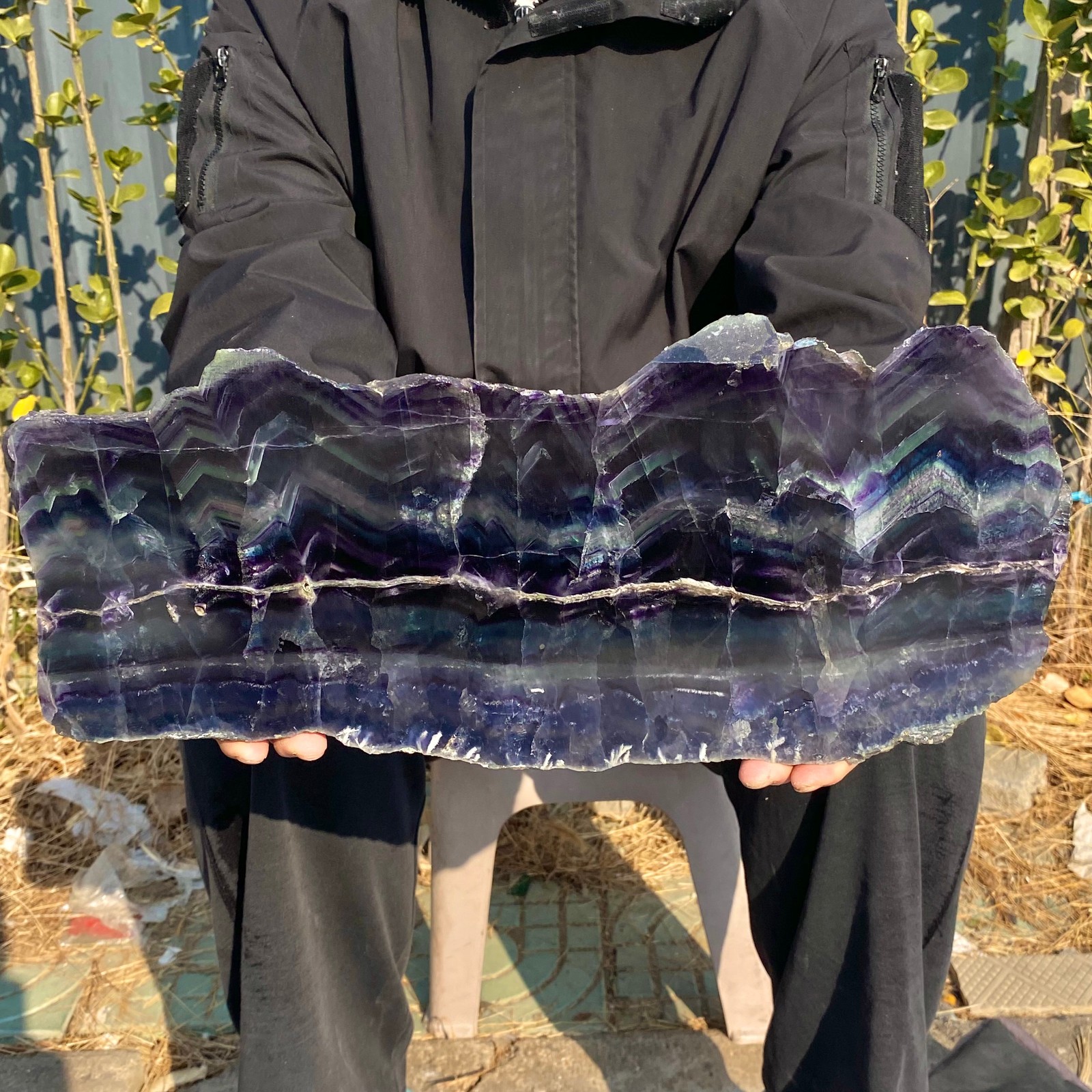 9.59LB Natural beautiful Rainbow Fluorite Crystal stone specimens