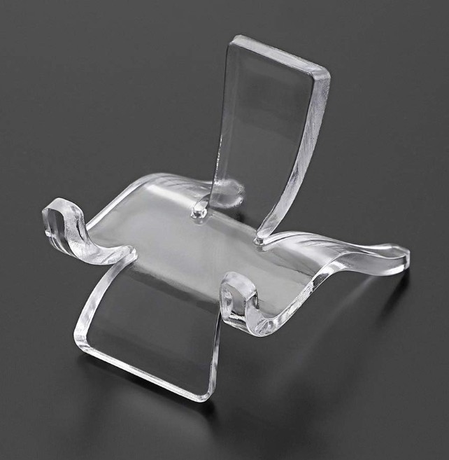 3 Small Triangle Easel Stand Clear Acryic Display Rock Mineral Agate Holder