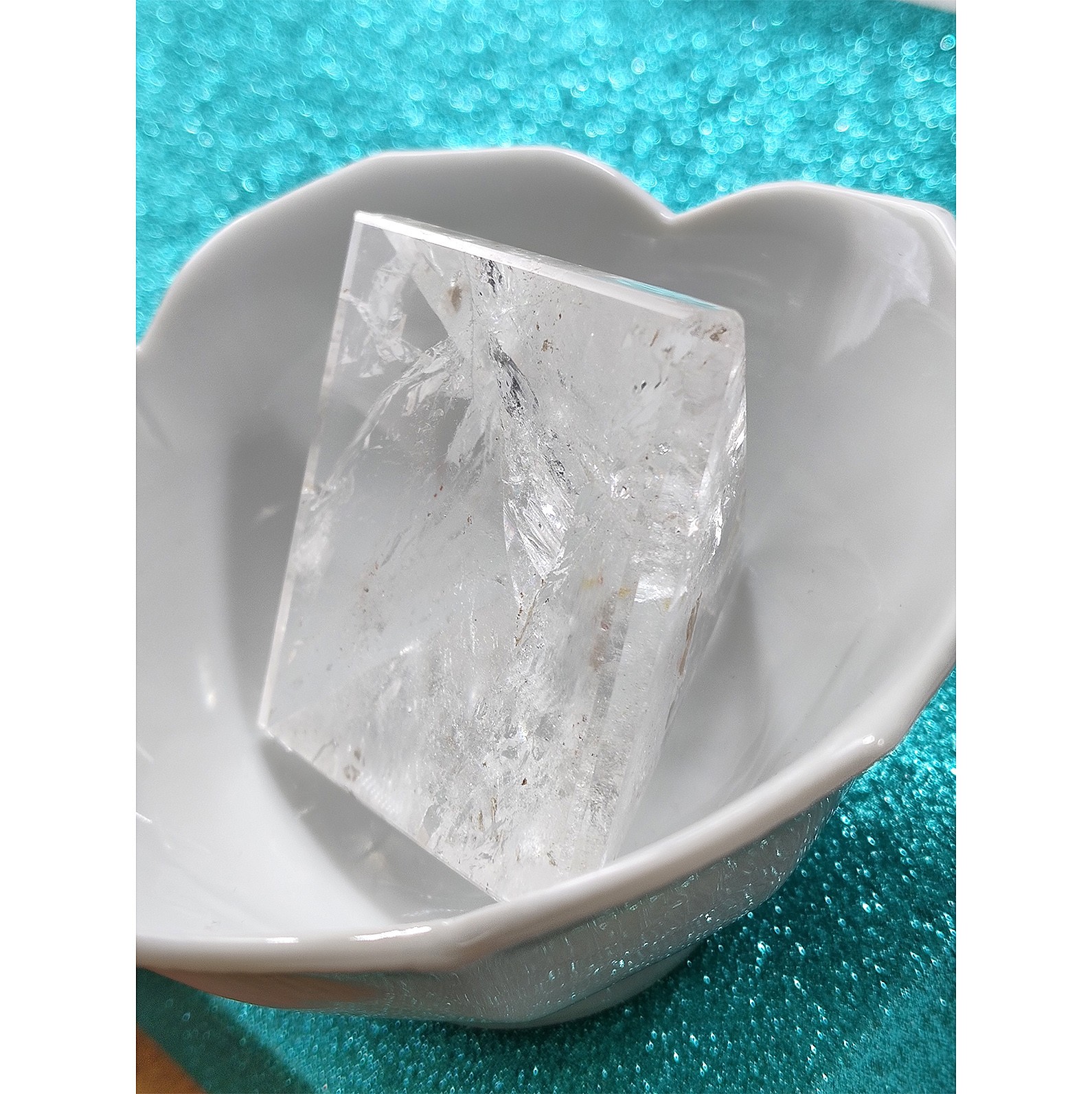 Natural Clear Quartz Crystal Pyramid 4-Sides Polished Specimen Reiki 54mm 130g