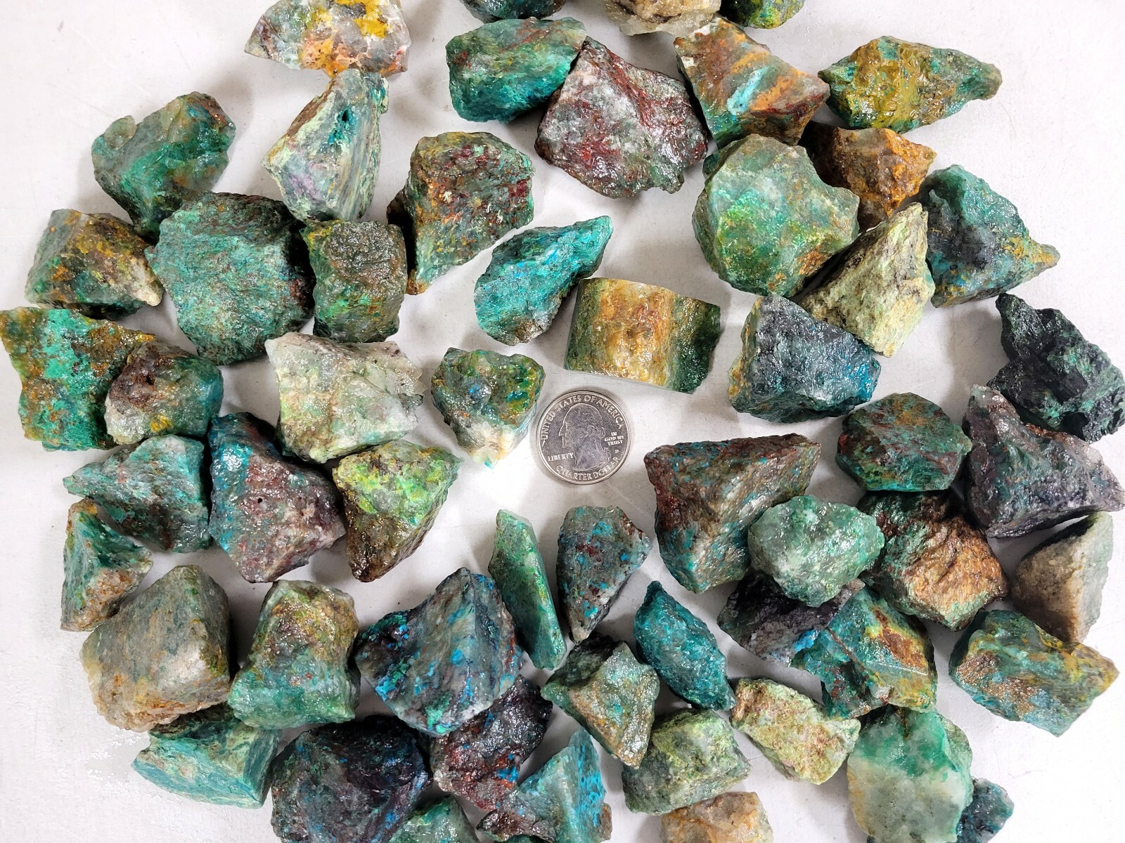 Rough Chrysocolla Crystals – Bulk Raw Gemstones – Healing Crystals from Brazil